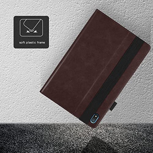 CASAFUNY Case for Nokia T20 Tablet Cover, Shockproof Protective Case with Card Slots Stand Cover, Brown - Image 3
