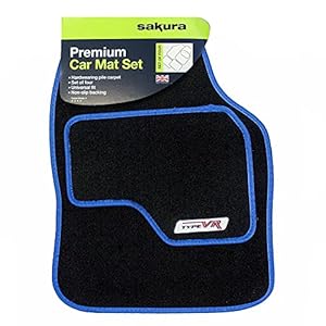 Sakura SS5305 Universal Car Mat Set, Blue