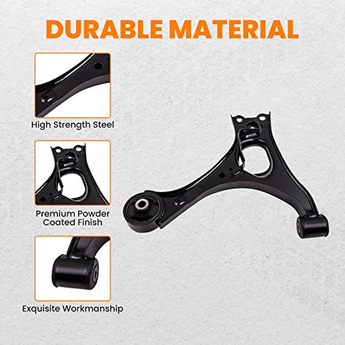 Maxpeedingrods 12 Pc Front Suspension Kit For Honda Civic 2006-2011, Front Lower Control Arms W/Ball Joints, Sway Bar End Links, Tie Rod End Links #TOP2