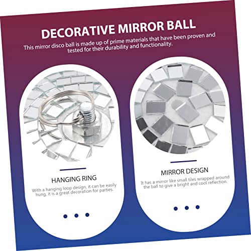 Bola espejada decorativa Toddmomy, esfera reflectante plateada para fiestas, discotecas y eventos temáticos miniatura 6