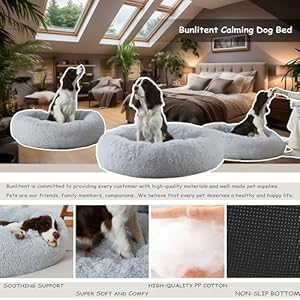 39-inch-Calming-Dog-Bed-Plush-Anti-Anxiety-Donut-Dog-Bed-for-Small-Medium-Large-Dogs-Warming-Cozy-Soft-Cute-Round-Washable-Marshmallow-Cuddler-Nest-Pet-Bed-Grey - Cucciolini Doodles   39-inch-Calming-Dog-Bed-Plush-Anti-Anxiety-Donut-Dog-Bed-for-Small-Medium-Large-Dogs-Warming-Cozy-Soft-Cute-Round-Washable-Marshmallow-Cuddler-Nest-Pet-Bed-Grey