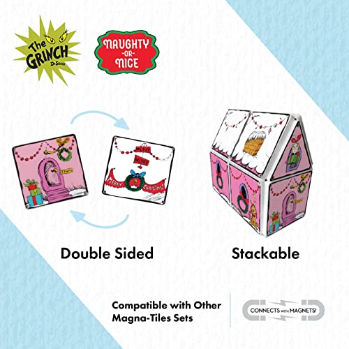 Createon Magna-Tiles The Grinch Toys, Dr. Seuss Grinch Magnetic Tiles, Magnetic Kids’ Building Toys From Dr. Seuss’ “How The Grinch Stole Christmas” Book, Educational Toys For Ages 3+, 19 Pieces #TOP2