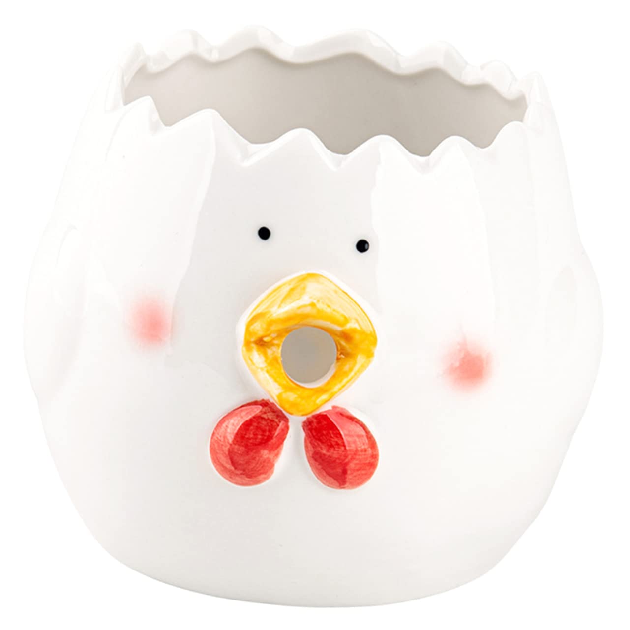 Mikinona Cute Chick Ceramic Egg Yolk Separator Tool Reusable Egg White Filter for Baking Practical Kitchen Gadget for Cooking Baking Adorable Egg Separator Design