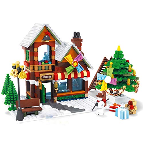 EAYOK Weihnachten Modell Bauset, 812 Teilel Weihnachtsszenen Themenspielwarenladen Baukasten, Weihnachten Bauset…