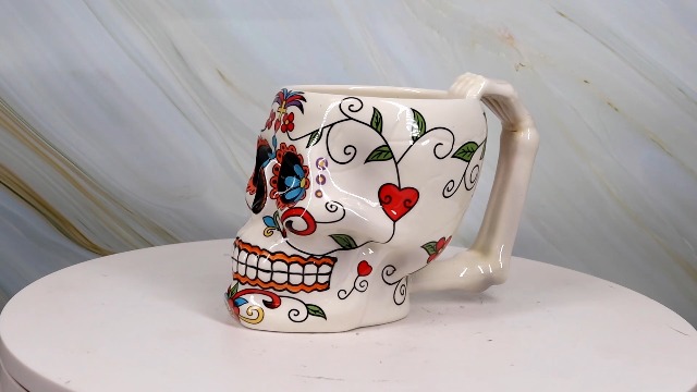 Amazon.com: White Tribal Day of The Dead Crucifix Rosario Sugar