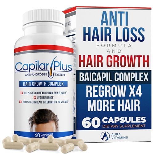 CalviStop | Capilar Plus with Anti-Androgen System | Hair Growth Supplement | Hair Loss Treatment | Healthy Skin, Hair & Nails - Count 60 (1)