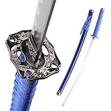 Blue 39.5” Classic Dragon Katana Samurai Sword Unsharpened Steel