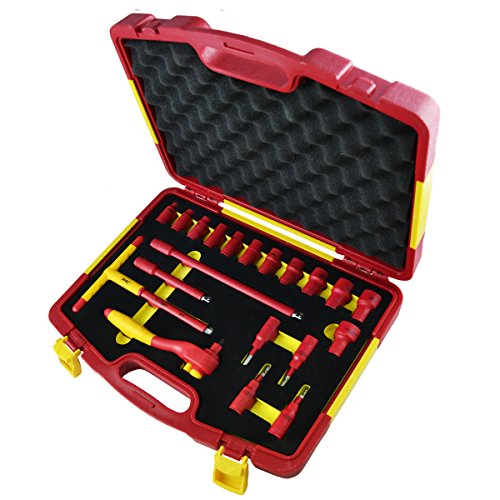 JBM estuche de herramientas aisladas 20 pièces 3/8 cliquet et douilles