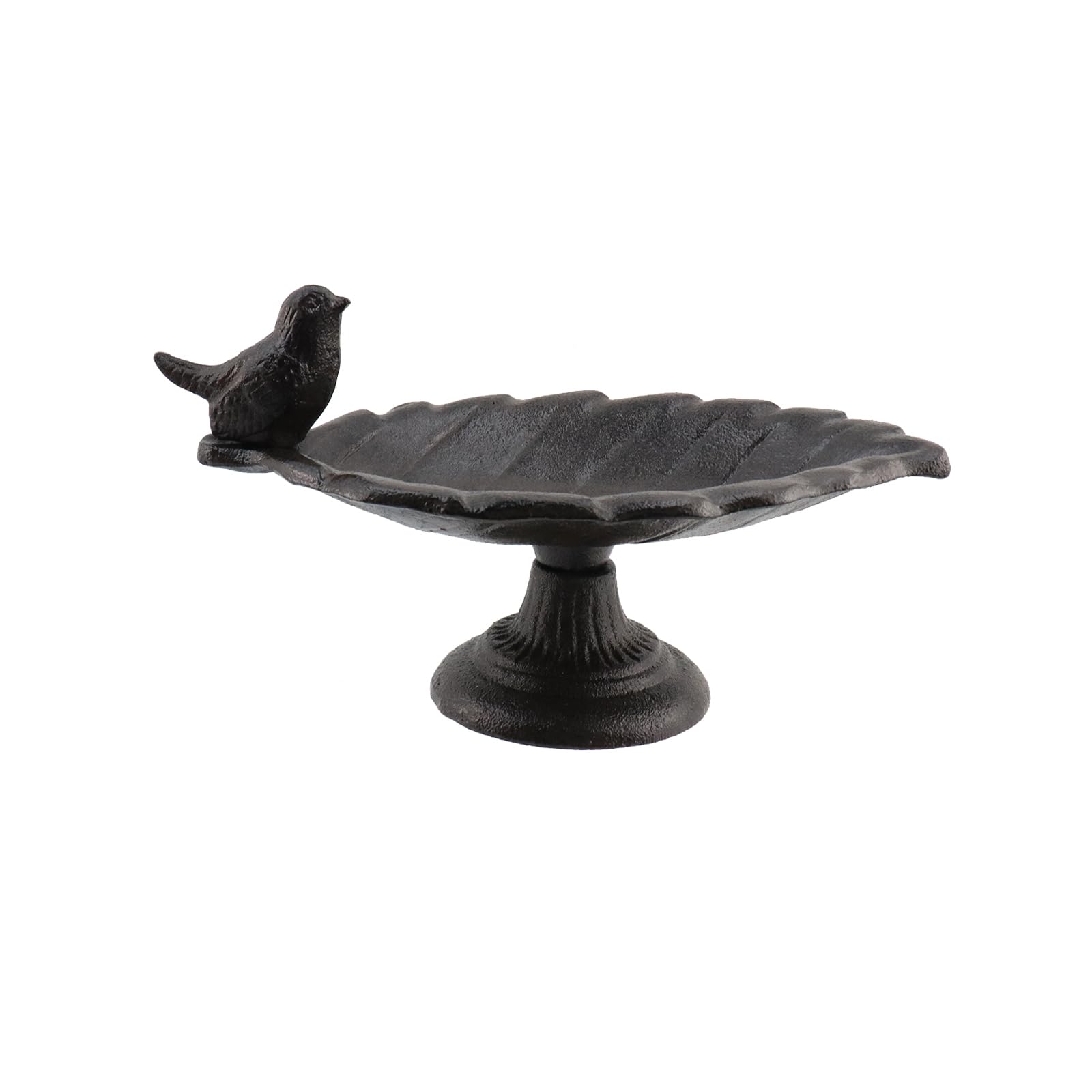 Photo 1 of **NO STAND JUST LEAF**Tsnamay 1Pcs Black Cast Iron Storage and Display Piece for Storage and Home Decoration, 9.17" x 5.35" x 3.54" Leaf-Shaped Bird Feeder 6331 for Outdoor Garden Bird Feeding