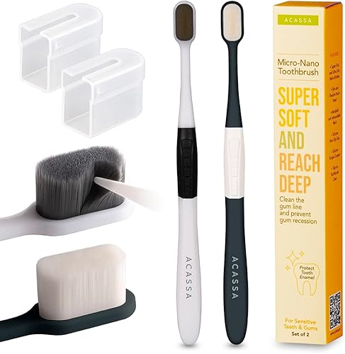Miniatura 7 de Cepillo de dientes súper suave, cepillo de dientes nano, micro cepillo de dientes, 20000 cerdas, cepillo de dientes de encías, cepillo de dientes en