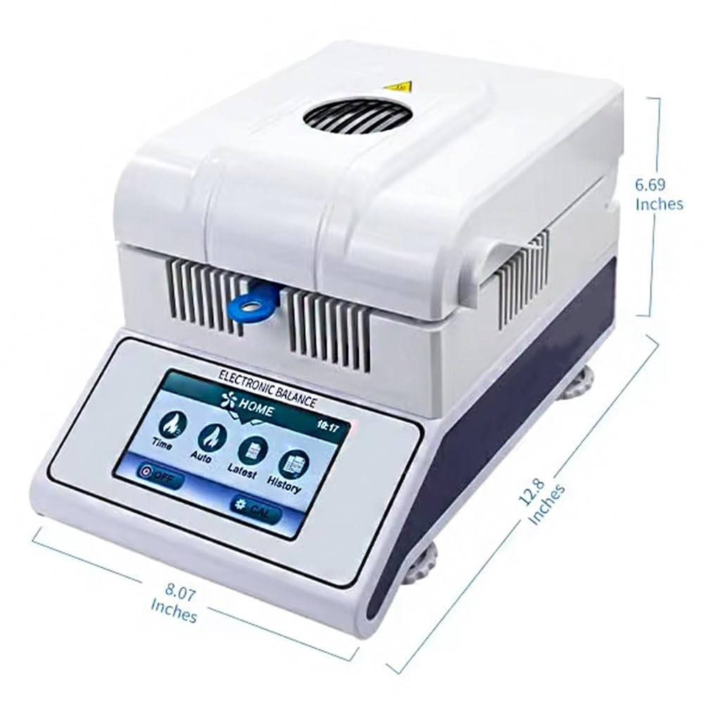 Medidor Electrónico De Humedad, Analizador De Humedad Halógeno, con Pantalla Táctil, 2 Modos De Secado, Interfaz RS232, para Pruebas De Humedad Rápidas Y Precisas En Laboratorios