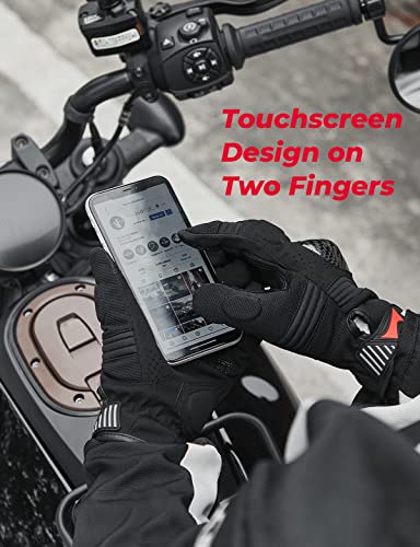 Image of KEMIMOTO Motorcycle Gloves for Men, Touchscreen Cycling Gloves for Outdoor Sports On-Road Off-Road Mountain Motorcycle Motorcross Motorbike Dirt Bike Bicycle Racing ATV UTV
