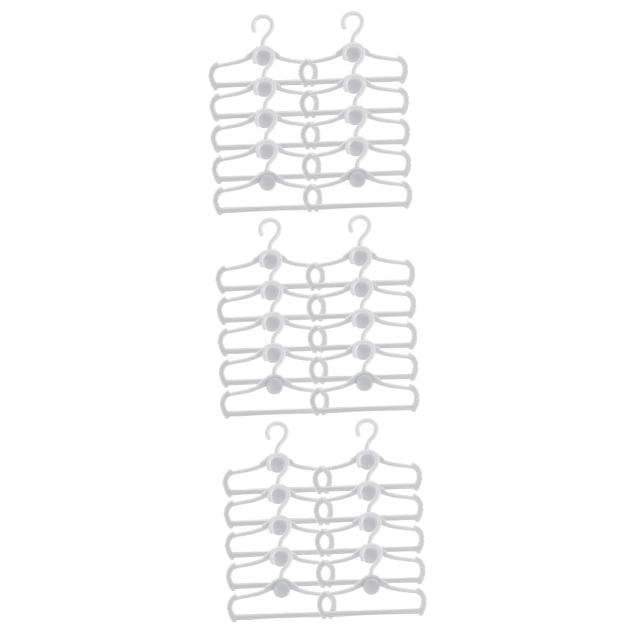 Happyyami 300 Pcs Mini Baby Doll Clothes Hangers Doll Hangers Dress Rack Top Pants
