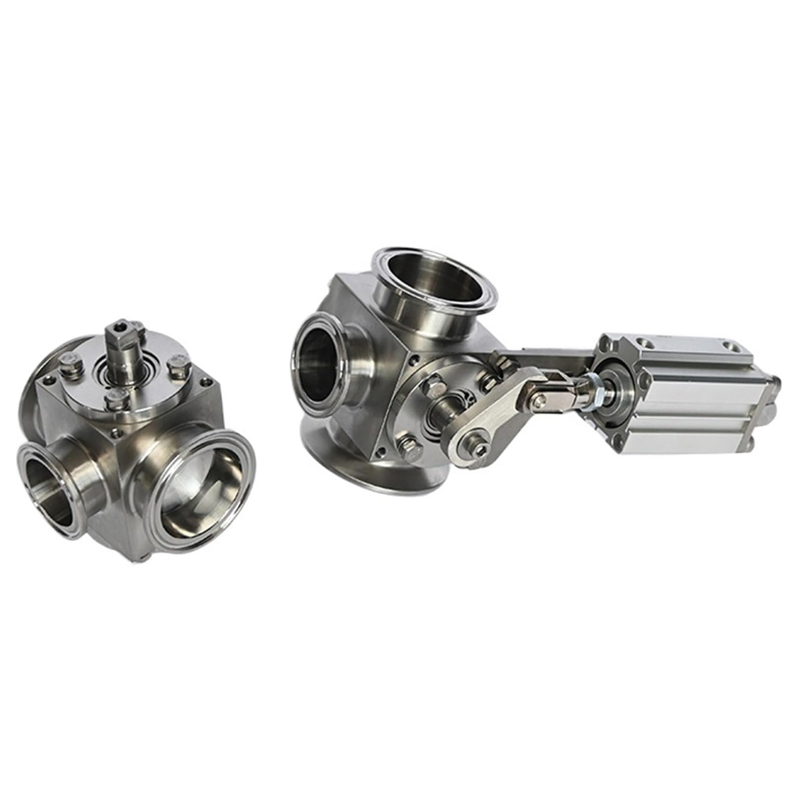 Trgyjgkf Valve Only 2 Pneumatic Three-Way Rotary Valve Filling Machine Fluid Food Sanitary(Valve Only 2)