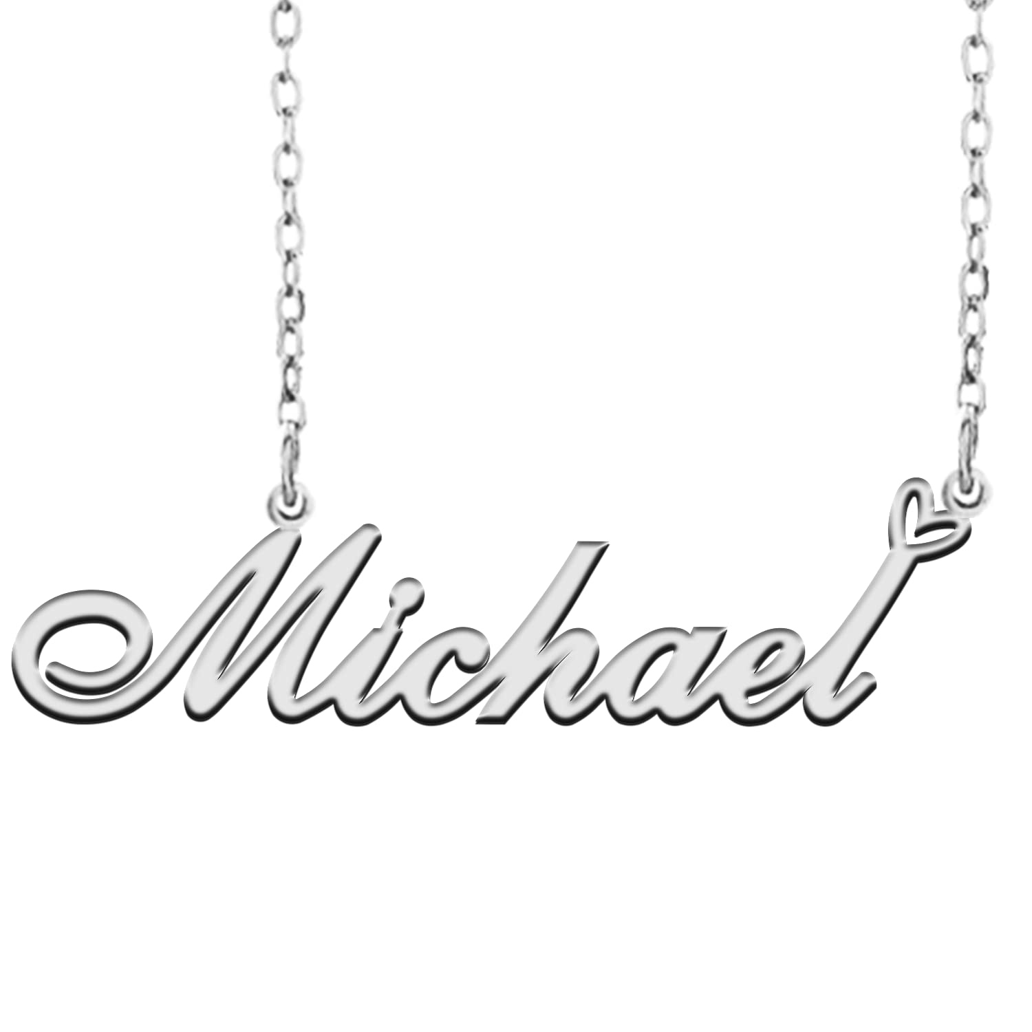 RONKAHSHOW Custom Pendant Name Necklace Customized Personalized with Heart Necklace Best Gift for Women New Year Birthday Mother’s day Christmas wedding Party