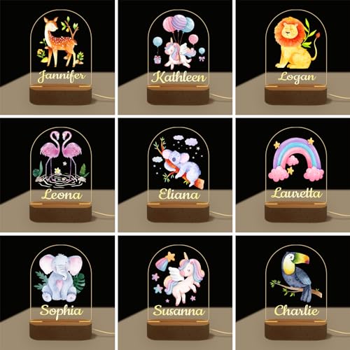 Lámpara de noche personalizada para niños con nombre miniatura 2