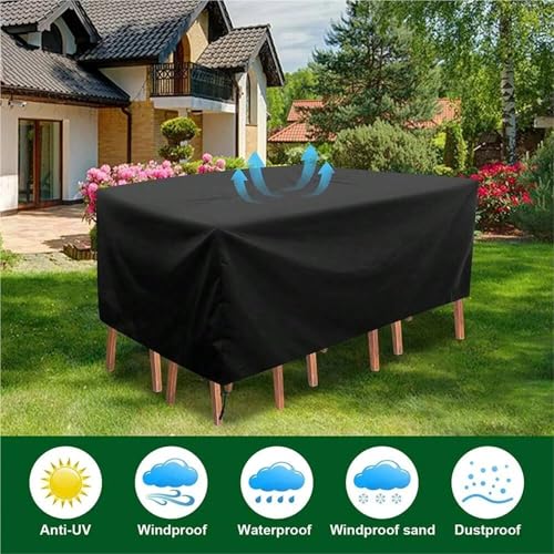 Housse de protection pour meubles d'extérieur argentée pour garder votre table de patio propre