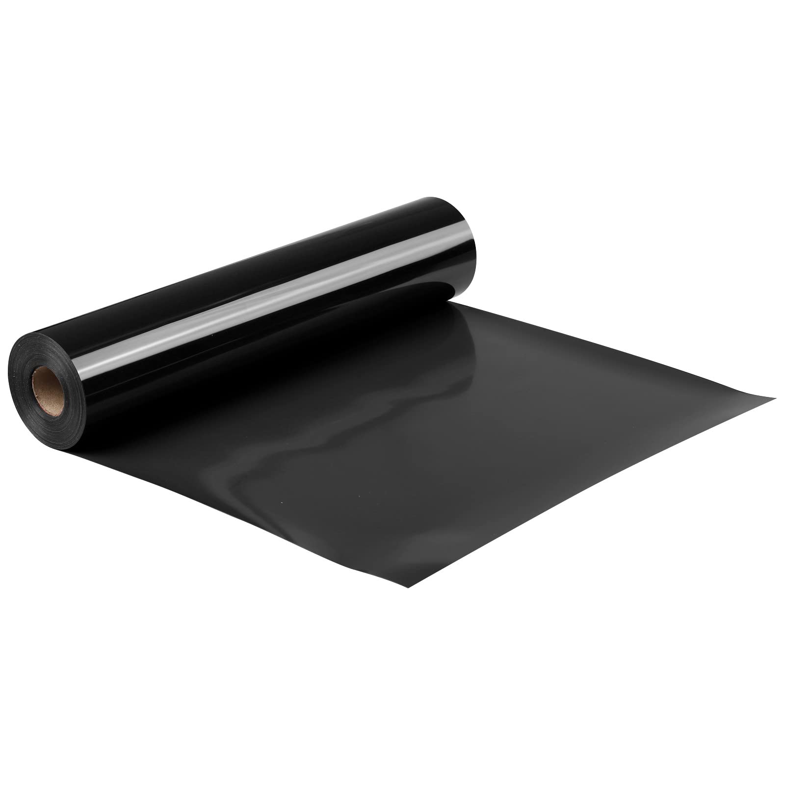PATIKIL 12"x35Ft Plotterfolie Textil Wärmeübergang Flexfolie Vinyl Rolle HTV Vinylfolie Plotter Schwarz HTV Vinyl Aufbügeln für Hemden Kissen Handtaschen Hüte