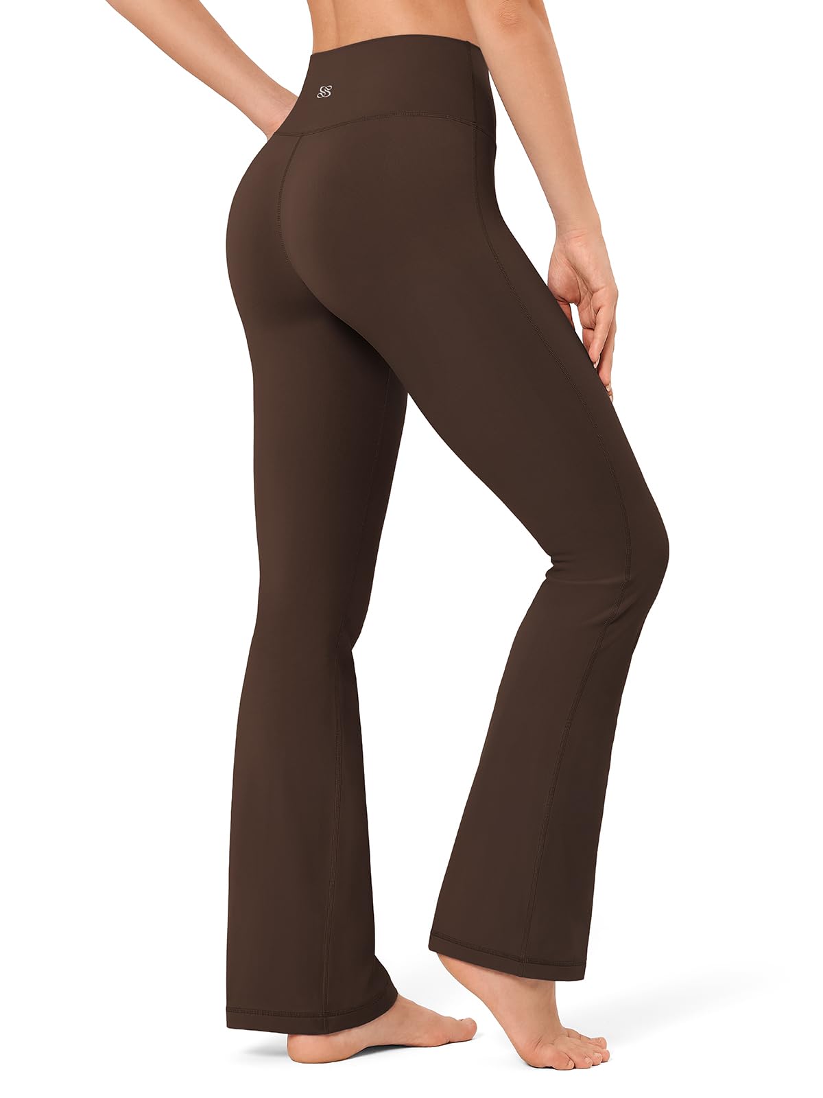 SOLUNSO No Front Seam Flare Leggings for Women – High Waisted Bootcut Yoga Pants, Pilates Outfit for Casual Athleisure Wear