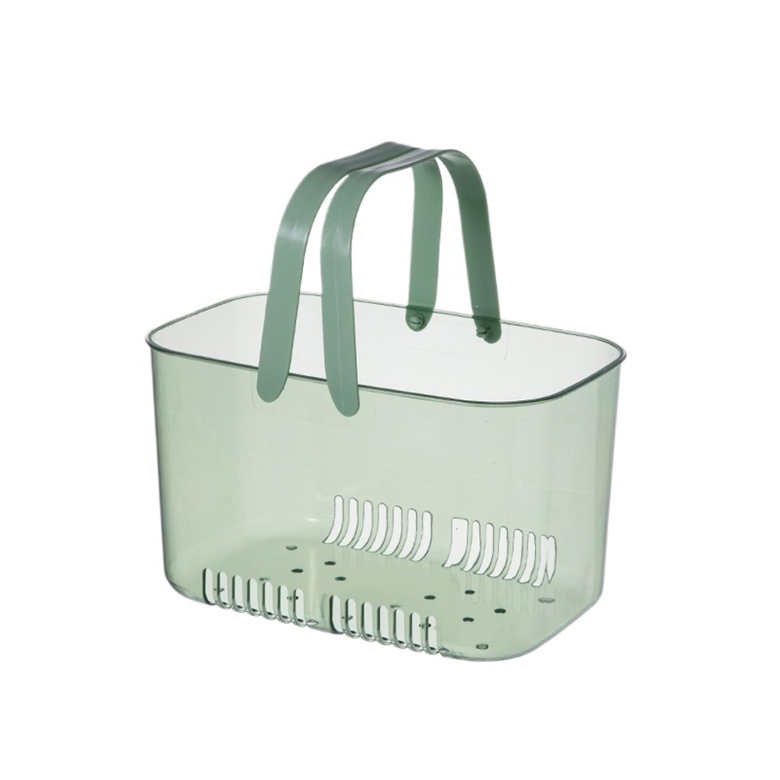 BAYNOPURIN Shower Bag Bottom Hollow Bathroom Storage Basket With Handles Easy To Drain Swim Durable Portable Organizer(Green)
