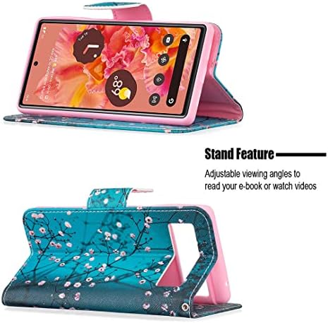 Google Pixel 6A Case Shockproof Slim PU Leather Flip Pouch Wallet Phone Silicone Cover with Magnetic Stand Card Holder Slot Protective Smartphone Cases for Google Pixel 6A Kapok