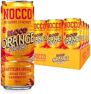 NOCCO Energy Drink | BCAA, 180mg Caffeine sugar free drinks enhanced with amino acids and vitamins | pre workout fizzy drinks 12 x 330ml (Limon Del Sol)