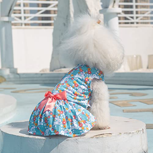 Image of CuteBone Dog Mesh Dress Puppy Sundress Pet Outfit Summer Fashion for Small Dogs Girl Cat Clothes