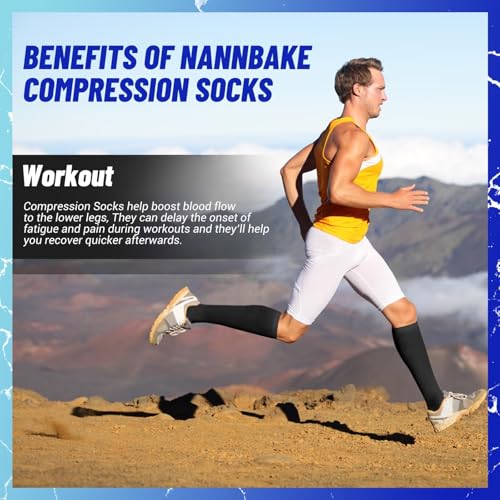 3 Pairs Compression Socks for Women & Men 15-20 mmHg,Best Support for Cycling Athletic Hiking Running2
