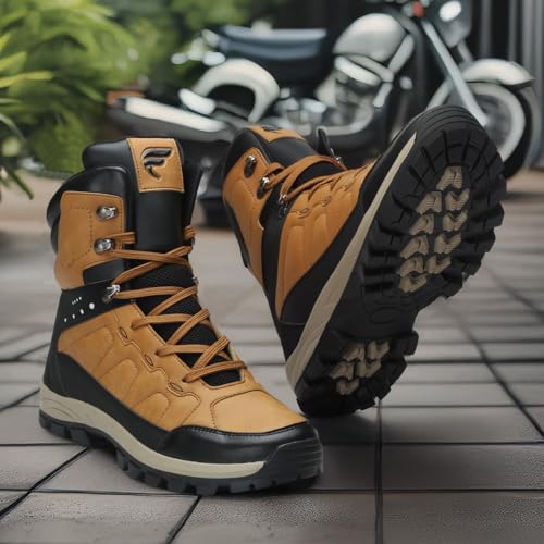 Image of STORM Men's High-Top Comfort Stylish Fashion Hiking Trekking Outdoor Biker Sporty Ankle Boots