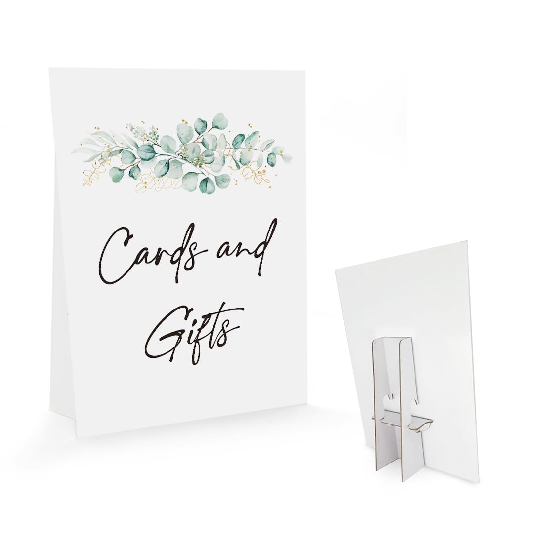 Baby Shower/Bridal Shower/Wedding Decoration Sign- Card And Gift, Baby Shower Decorations, Eucalyptus Sign for Baby Shower, Greenery Gold Baby Shower