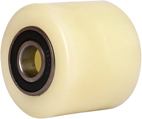 VCUBTINKN 2PCS Nylon Forklift Wheels with Bearings - Flat/Drum 80x70mm 80x60mm, 