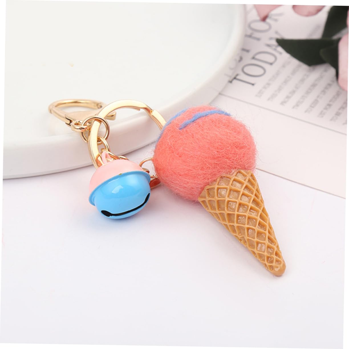FRCOLOR Eis Schlüsselanhänger Schlüsselbund Autoschlüsselkette Hängend Mädchen Schlüsselanhänger Eis-schlüsselanhänger Entzückender Schlüsselanhänger Zufällige Farbe