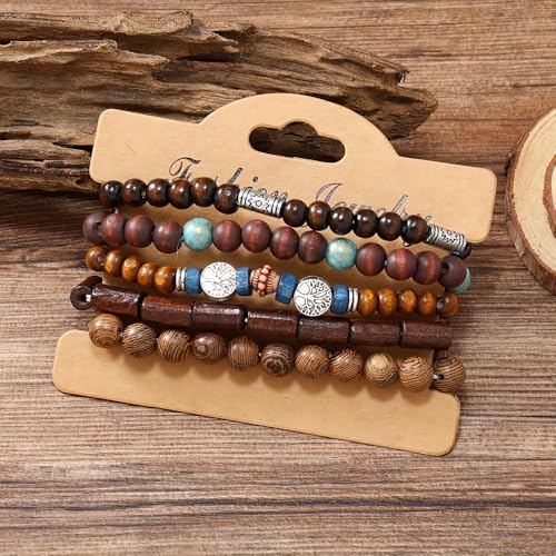 Set de 10 pulseras ajustables para hombre miniatura 7