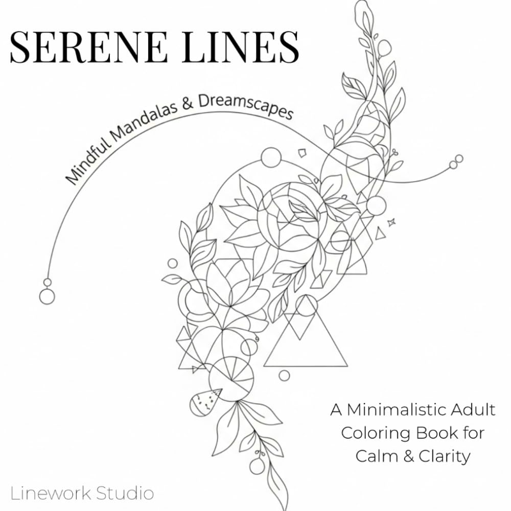 Serene Lines: A Minimalistic Adult Coloring Book for Calm & Clarity
