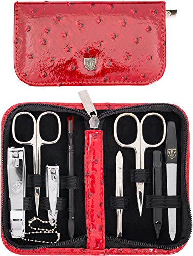 3 Swords Germany - Set para el cuidado de las uñas ´Salamanca` de viaje con estuche para manicura y pedicura con lima de… - Imagen 3