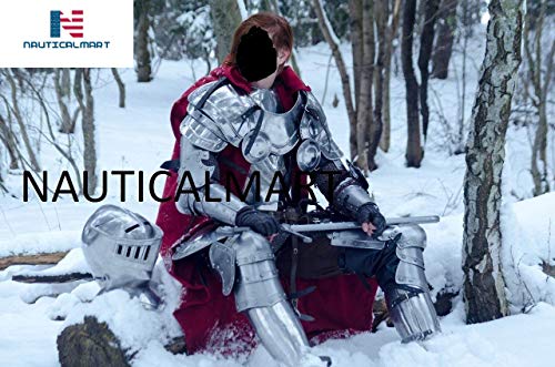 NauticalMart Medieval Knight Wearable Full Suit of Armor- LARP Custom Size Halloween Costume
