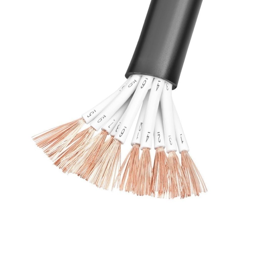 2m Cable Eléctrico, flexible PVC aislamiento Cable 0.5mm² - 2.5mm² seleccionable, RVV Cobre Cable(50-core x 0.75mm²)
