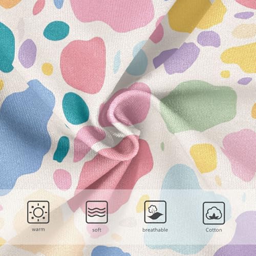 Wusikd Colored Splashes Girls' Underwear Cotton Girls Briefs Soft Toddler Underwear 2T3