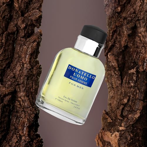 Image of AFLUXE Men's Cologne Donatello Uomo with Tobacco,Bean and Cedar Eau De Toilette Spray,Long-Lasting Scent Perfume for Men Elegant Bottle - Great Holiday Gift, 3.4 Fl Oz /100 Ml