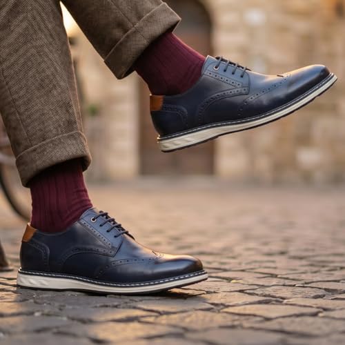 Image of Coramtty Men Casual Arch Support Oxford Shoes Formal Sneakers