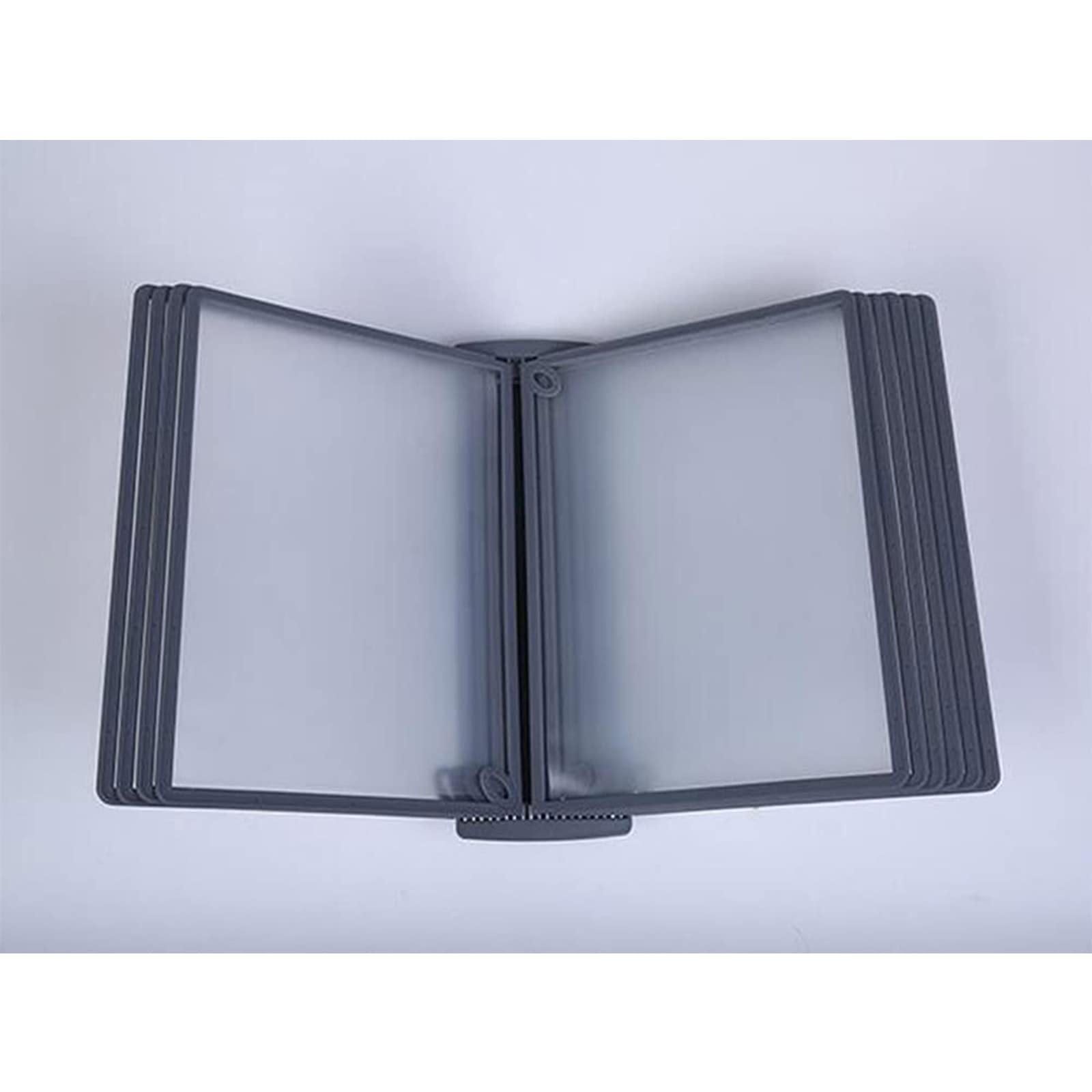 MYUYEE Wall Mount Reference And Display System - Wall Mount Catalog Display Rack, Desktop Flip Display Folder, A4 Desk Reference Organizer, 10 Double-Sided Display Pocket