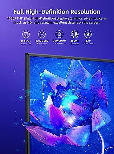 Monitor Portátil UPERFECT de 15.6 Polegadas USB-C e HDMI