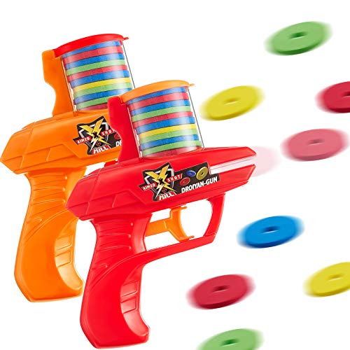 Sumind 2 Pieces Foam Disc Launcher Zip Shot Shooter Disc Shooter Random Color
