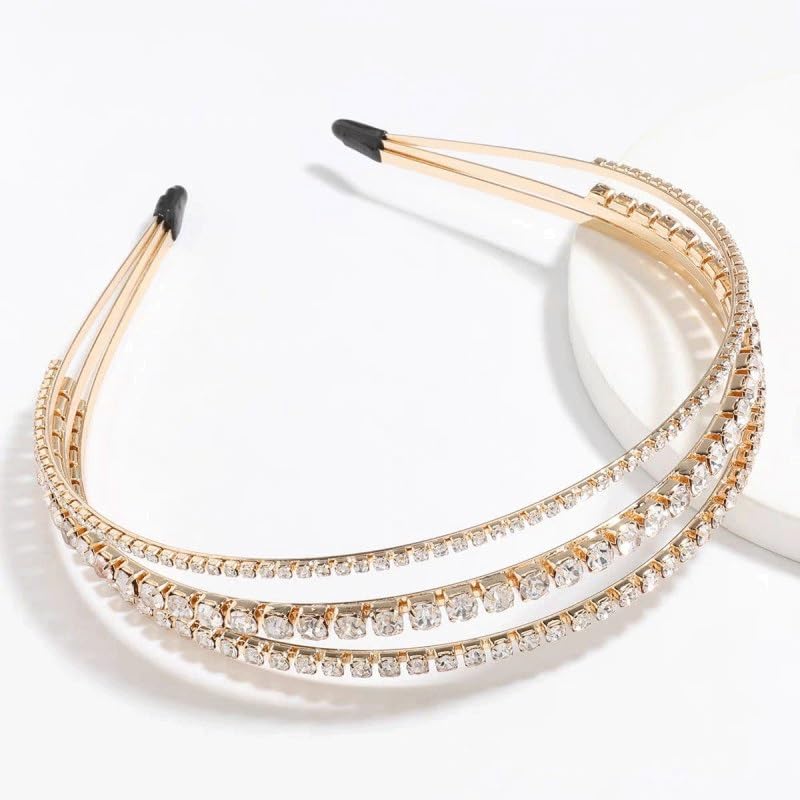 Retro Rhinestone Metal Headband Premium Feel Affordable Luxury Fashion Europe And America Versatile image 2
