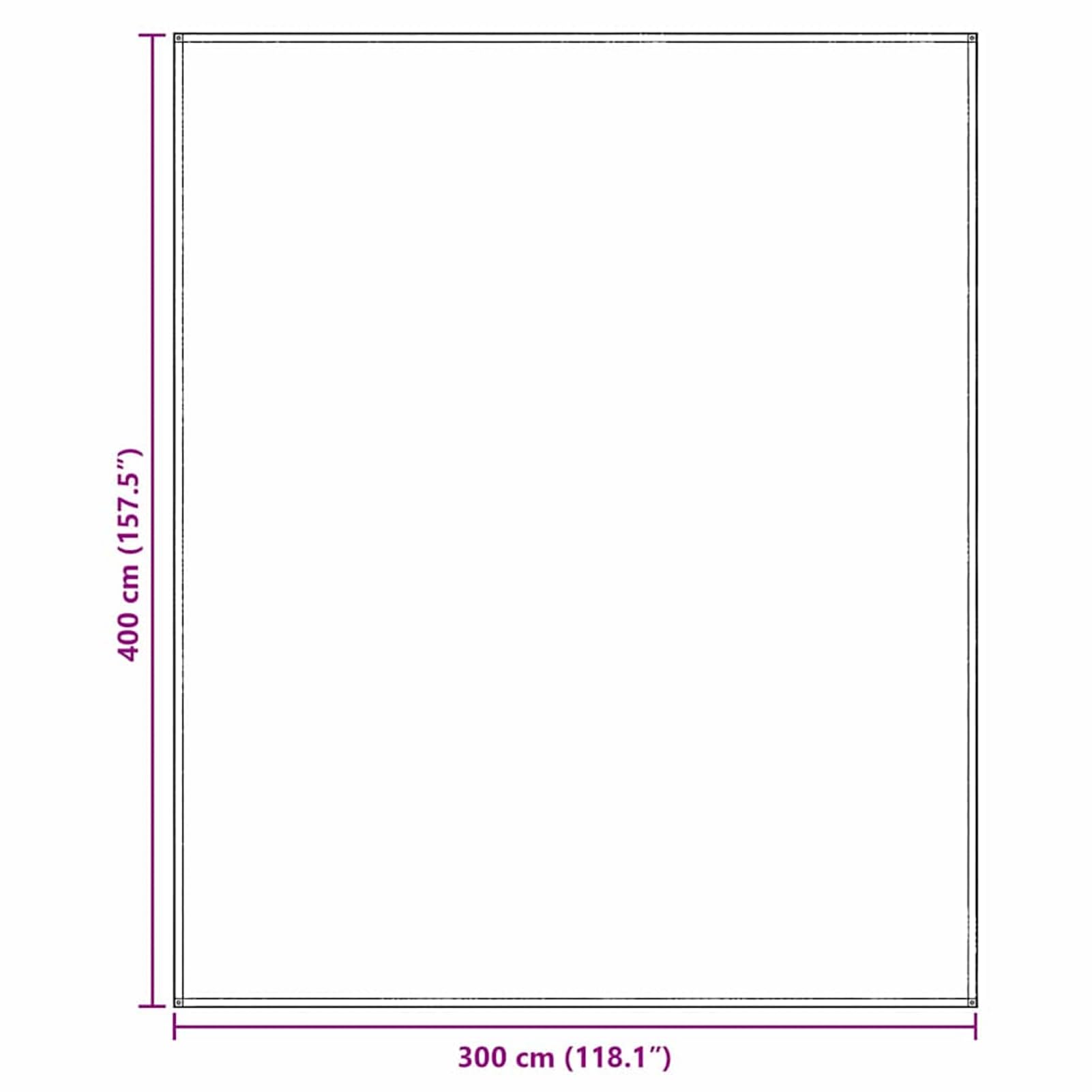 Gecheer Zeltzubehör Hellgrau Polyester 300 x 400 cm Zelteppich Zeltdeckel Picknickdecke Wohnwagen Balkon Outdoor