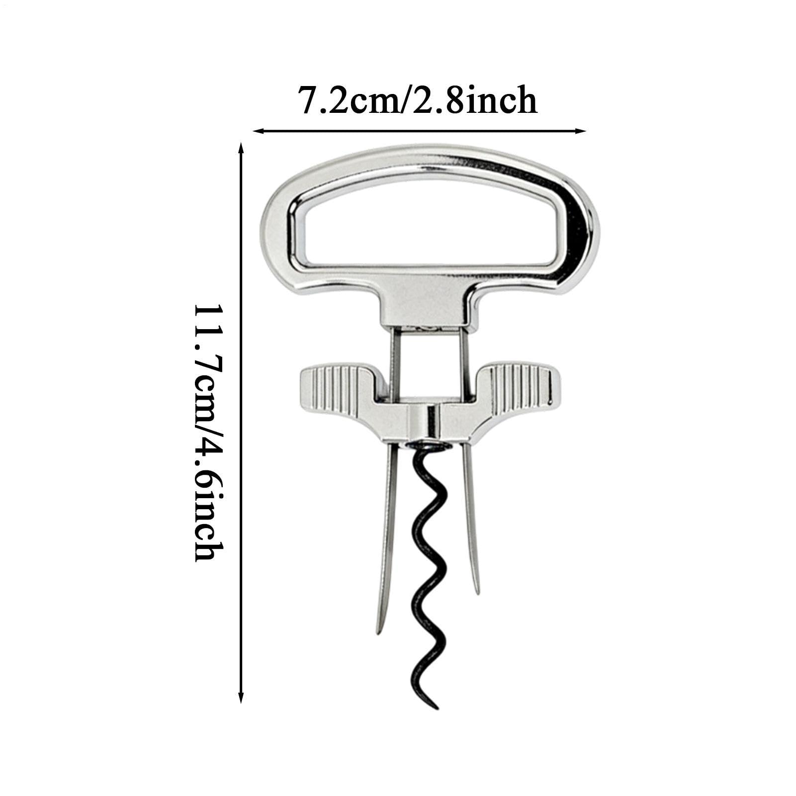 Ah-So Tire-bouchon à 2 dents pour vins cassants et mûrs - Ouvre-languette en de zinc - Tire-bouchon professionnel pour serveur sans dommage - Argenté