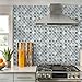 Peel and Stick Tiles Backsplash for Kitchen - Stick on Tiles, Kitchen Backsplash Tile, Stick on Backsplash, Adhesive Backsplash for Kitchen Bathroom RV 11'' x 10'' (6 Sheets)