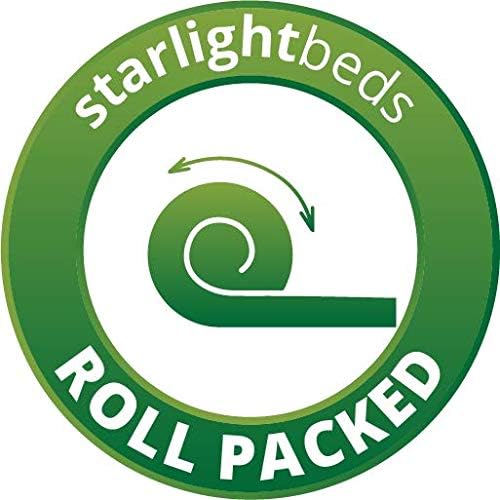 Starlight Beds  Double Memory Foam Mattress. Sprung 4ft6 Mattress with Blue Border (4ft6 x 6ft3)