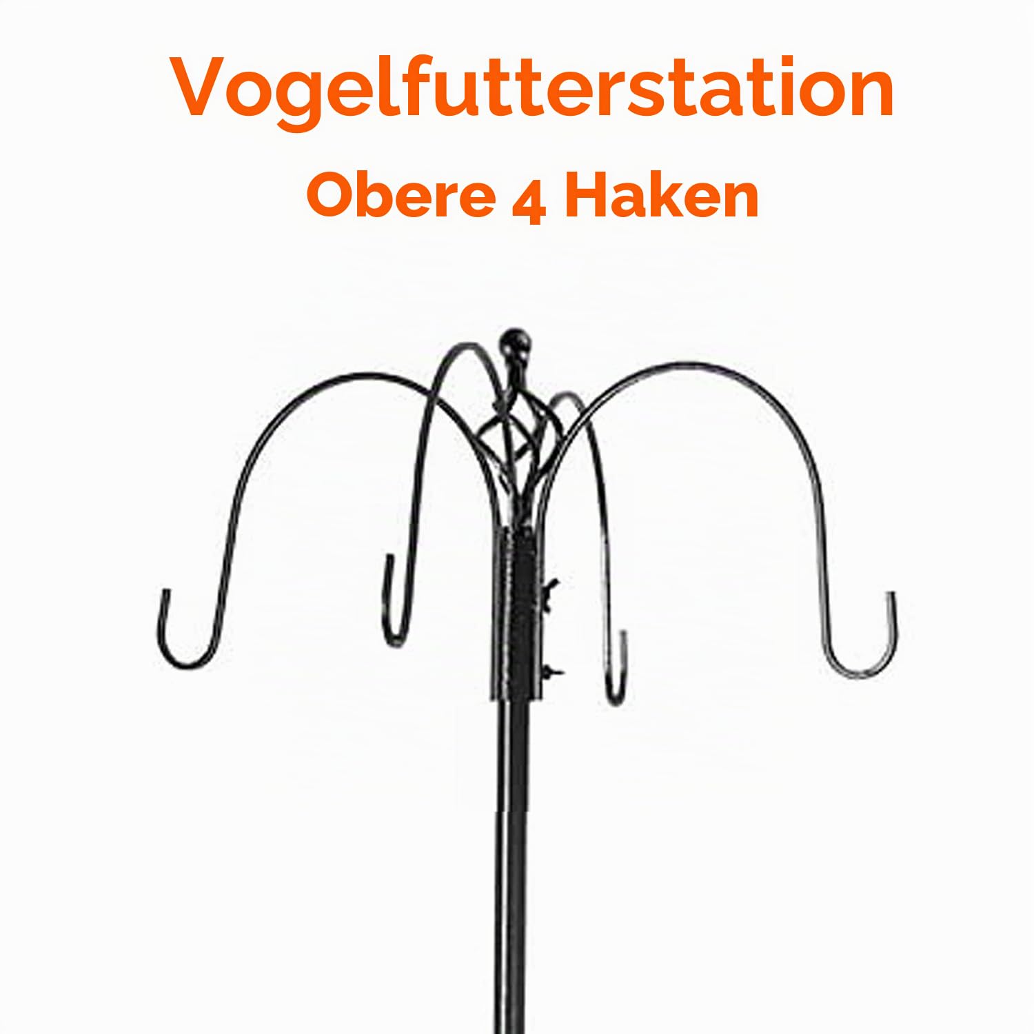 Robuste Metall Vogelfutterstation Vogelfutterstangen Ständer Kit mit hängender Futterstation Vogelfutterschale zum Anlocken von Wildvögeln