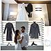 Beeveer 2 Pcs Bride Hanger for Wedding Dress Bride and Groom Wooden Wedding Dress Hanger Set with Bow Tie for Tuxedo Suit Gift Bridal Party Shower(Simple)